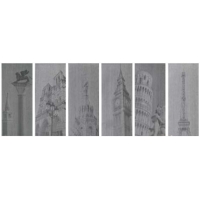 Mural City Negro (6 pz)